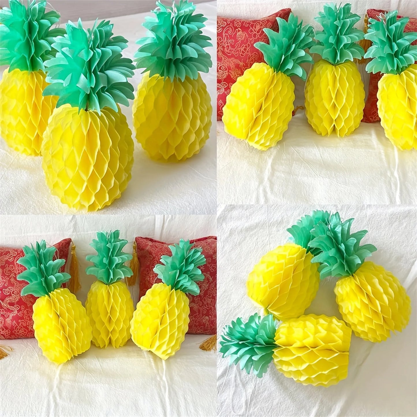Tropical Pineapple Party Supplies Hawaiian Luau Table Decorations Summer Beach Theme Centerpieces for Festive Celebration