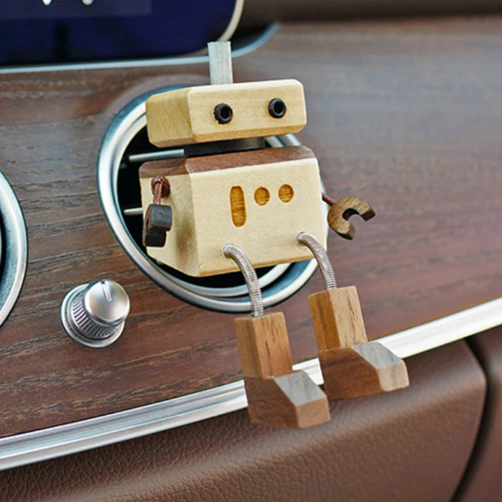 Handmade Shaking Feet Doll Funny Wood Desktop Decor Creative Wooden Man Figurine Handcrafted Statue for Car Dashboard Decor