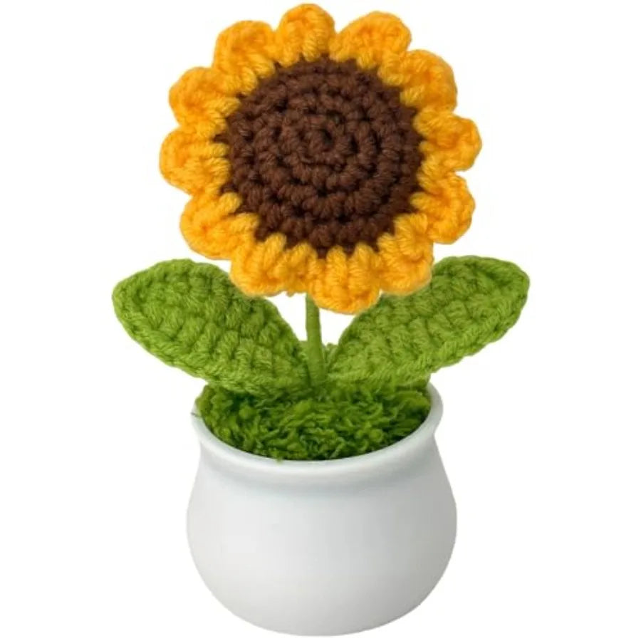 Cute Desk Decor Accessories Office Car Decor Gifts for n Crochet Sunflowers Motivatiol Birthday Christmas 4.8 Ihes