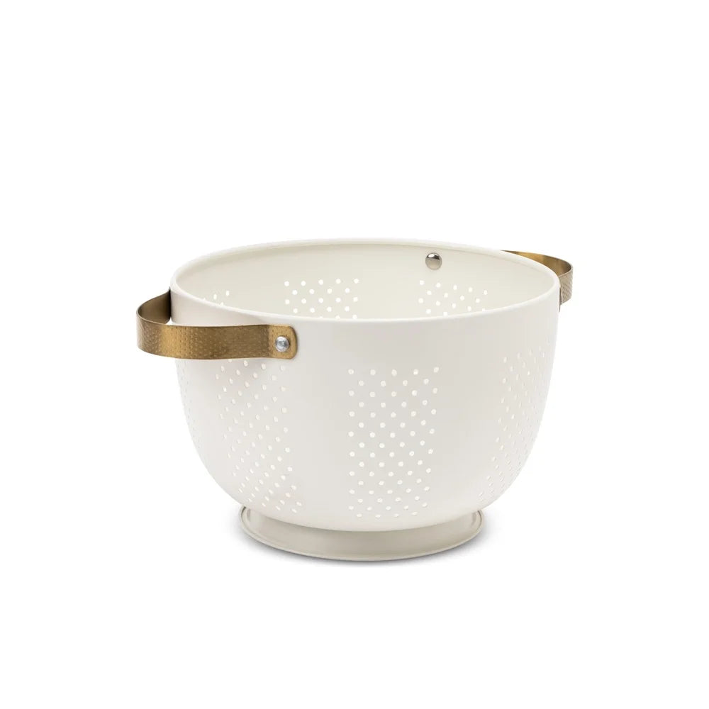 Stainless Steel Colander with Gold Handles 5QT Durable Kitchen Strainer