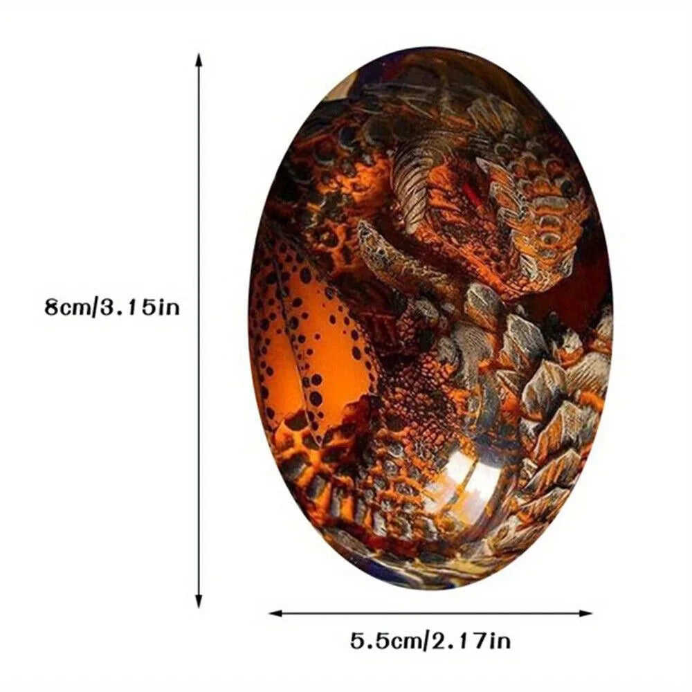 Crystal Transparent Resin Statue Dragon Egg Lava Dinosaur Souvenir Decor Gift