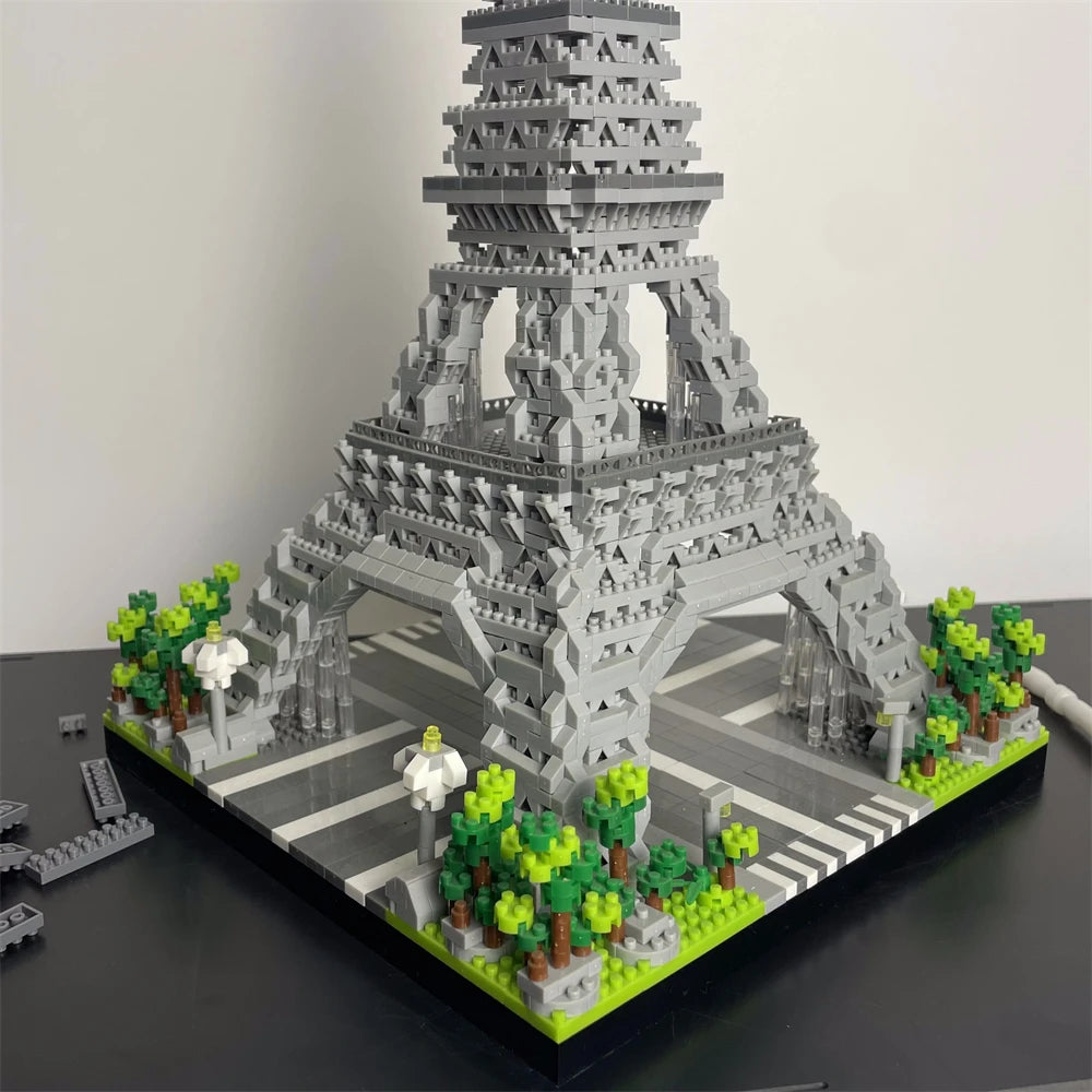 Eiffel Tower Paris Architectural Micro Mini Model Building Blocks Toy : Enhance Your Office Decor, Boost Hand Skills Gift