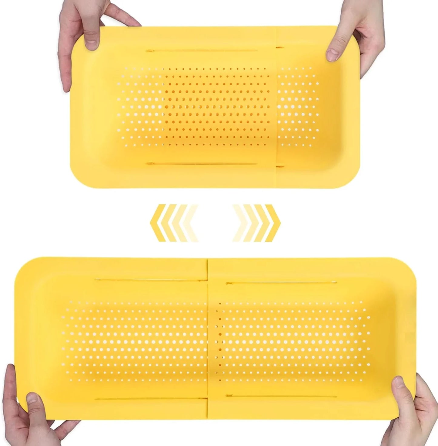 Collapsible Colander Kitchen Extendable Strainer Fruits Noodle Pasta Food Drain Basket Space-Saver Portable Drainer Over Sink