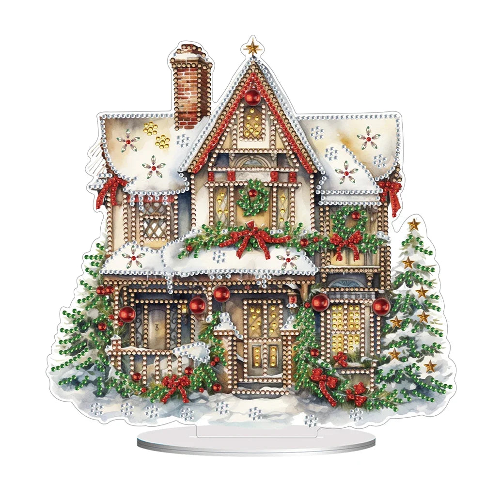 Special Shape Diamond Painting Table Decor Diamond Art Table Decor Christmas Crystal Painting Desktop Kit Gift for Christmas