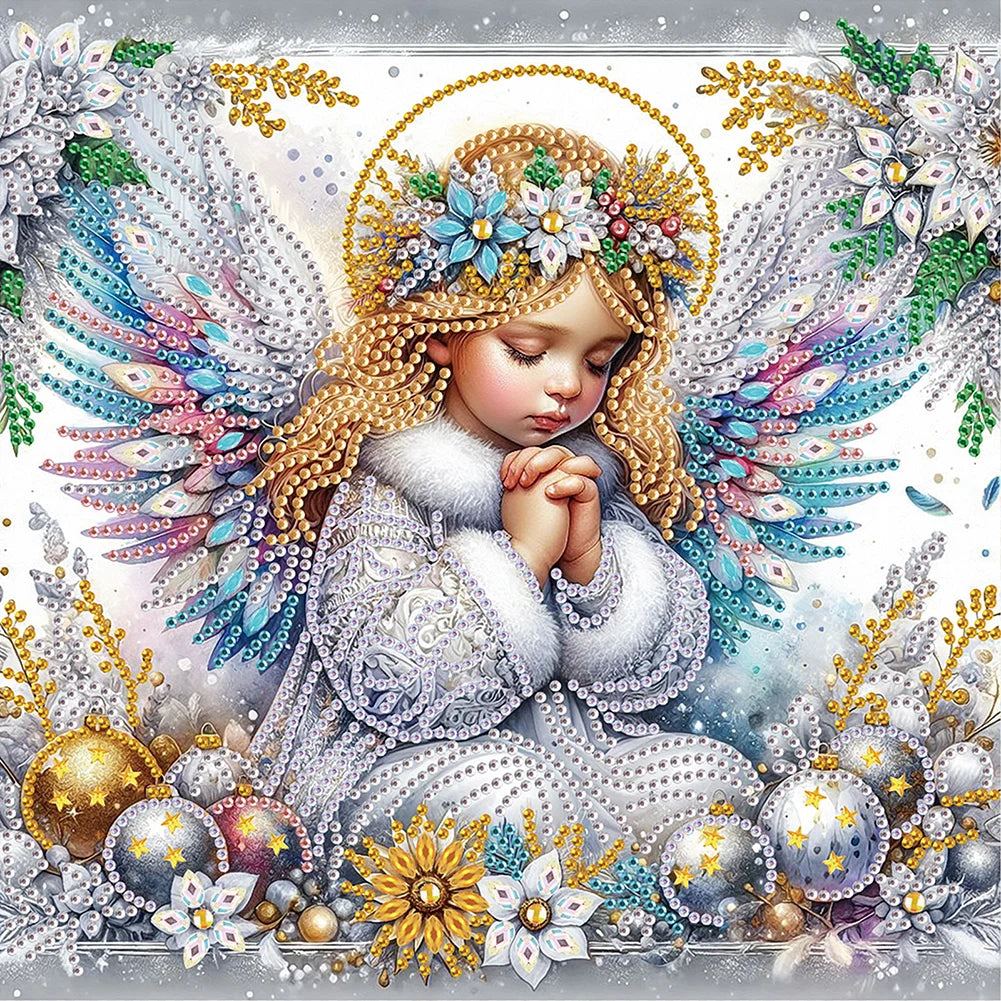 5D DIY Partial Special Shaped Drill Diamond Painting Kit Angel Child Decoration