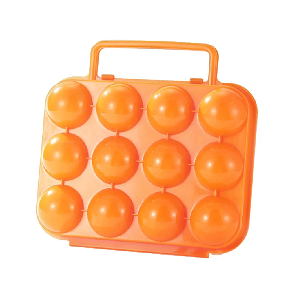 12 Grid Kitchen Organizer Case Portable Outdoor Eggs Carrier Protection Box