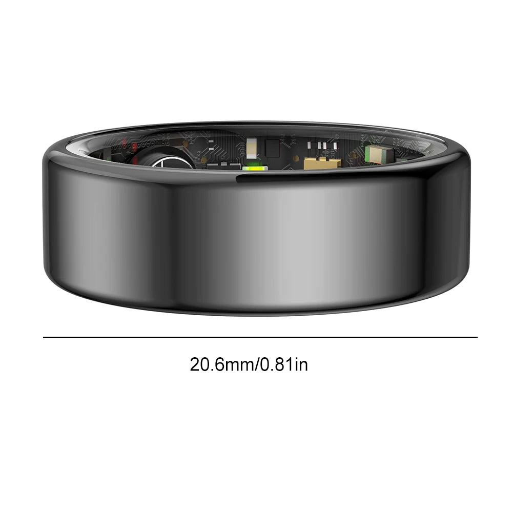 R02 Smart Ring Sleep Monitor 5.0 Bluetooth-Compatible Blood Oxygen Tracker IP68 & 5ATM Waterproof Wearable for Android for IOS