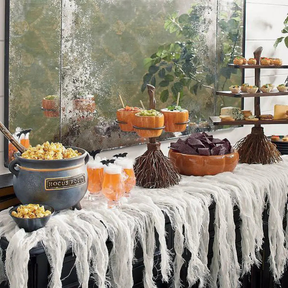 Resin Witches Cauldron Serving Bowls Candy Bucket for Halloween Party Indoor Outdoor Home Kitchen Halloween Party Decorations