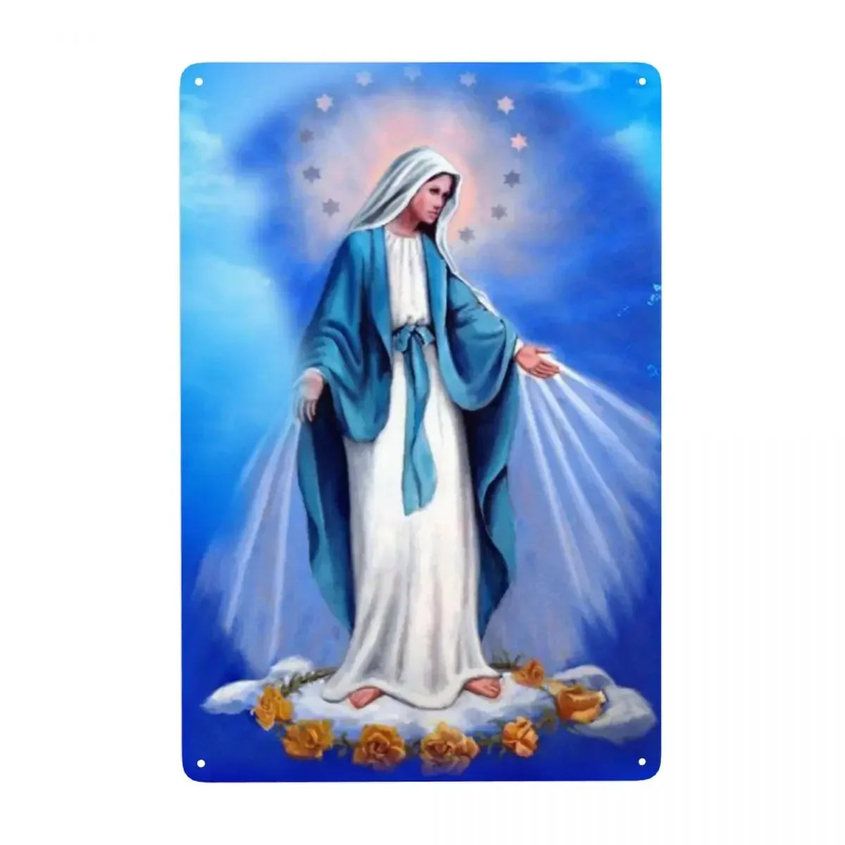 Retro Virgin Mary Of Guadalupe Metal Tin Sign - Custom Mexico Catholic Saint Plaque, Pub Cafe Yard Home Decor