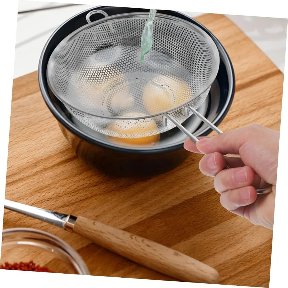 Stainless Steel Filter Basket Fine Mesh Strainer for Kitchen Fruit Vegetable Rice Wash Colander Basket