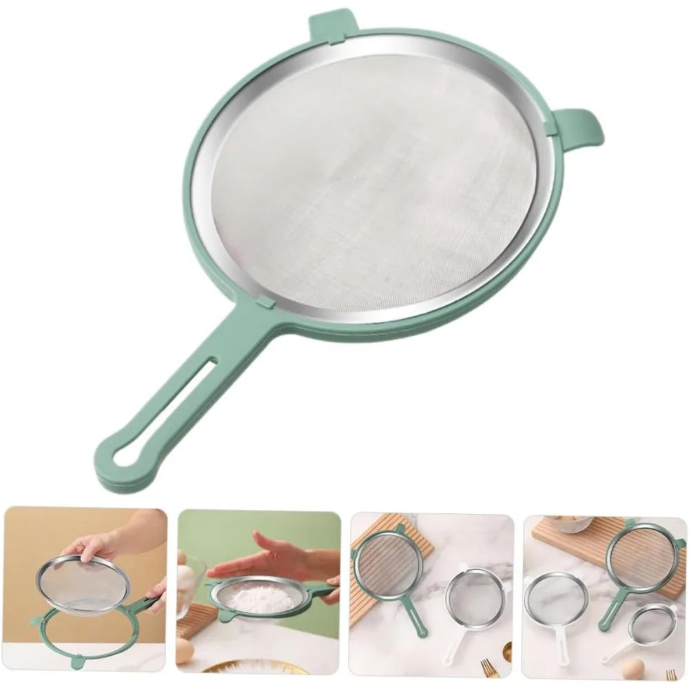 Strainer Spoon Reusable Household Colander with Burning Handle for Cooking Noodles Soybean Filtering and Easy Storage