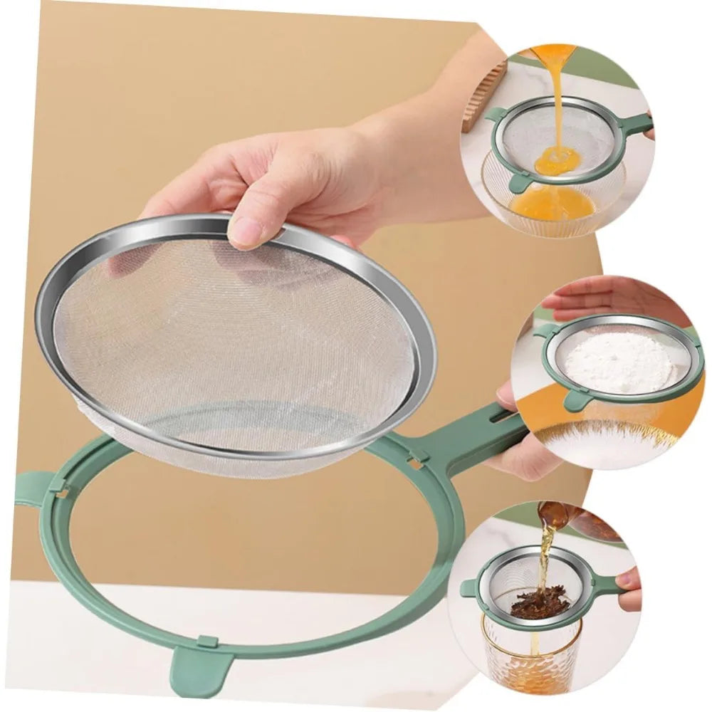 Strainer Spoon Reusable Household Colander with Burning Handle for Cooking Noodles Soybean Filtering and Easy Storage