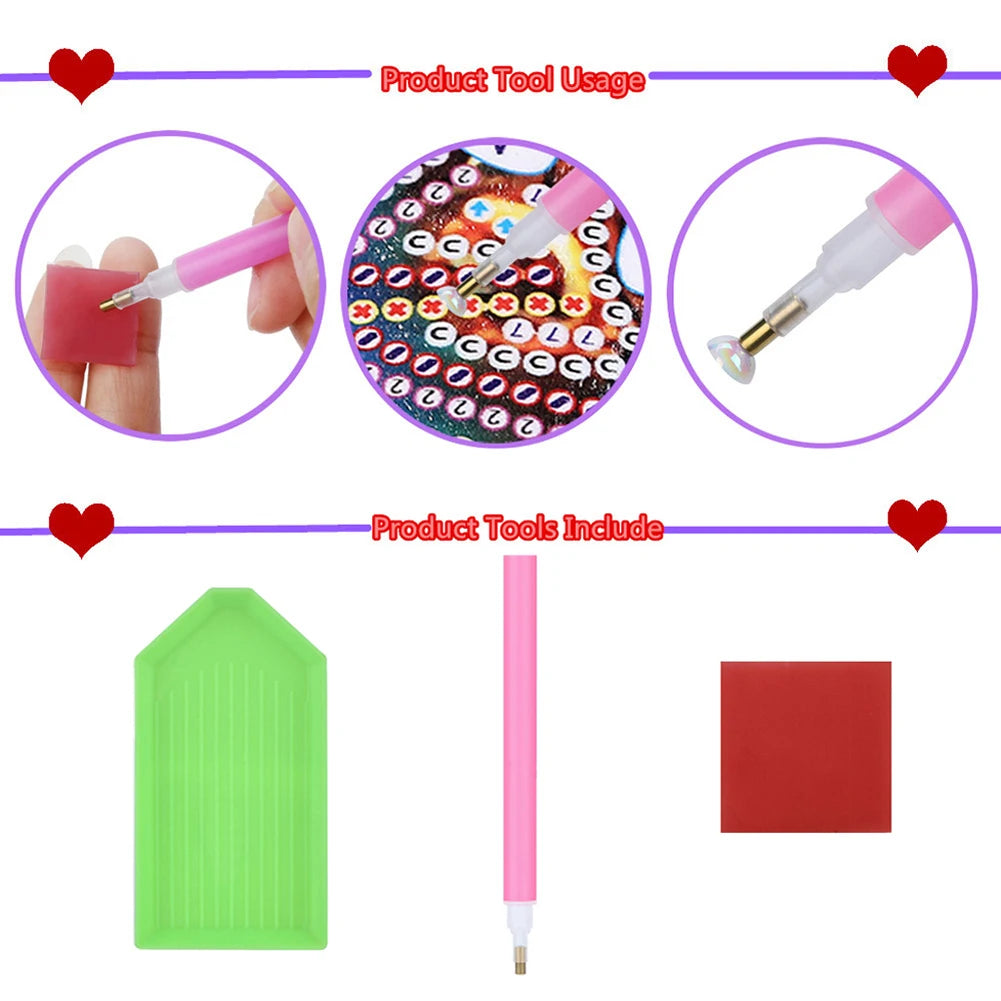 Acrylic Christmas House Diamond Painting Tabletop Ornaments Kit Table Top Diamond Painting Ornament Kits for Home Office Decor