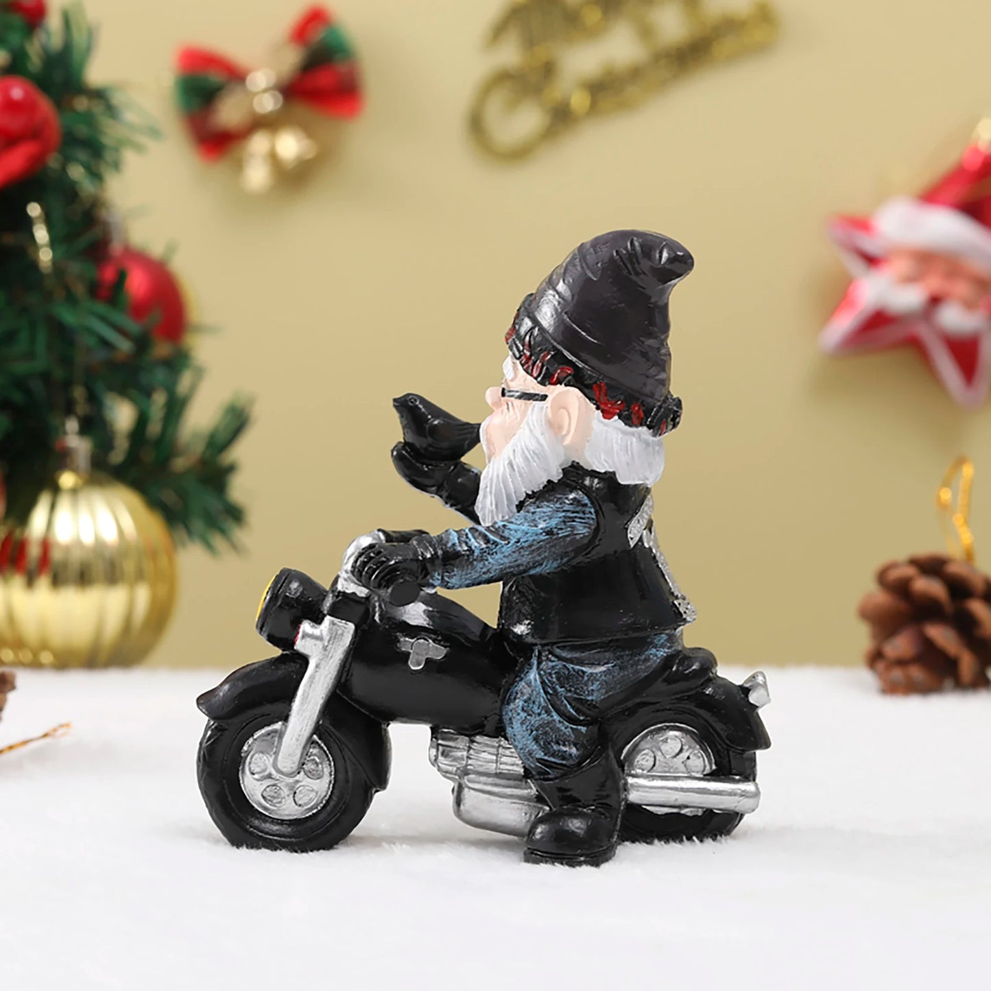 Resin Gnome Statue Waterproof Mini Decor Statue Pastoral Landscape Ornaments Suitable for Outdoor Yard Patio Decoration