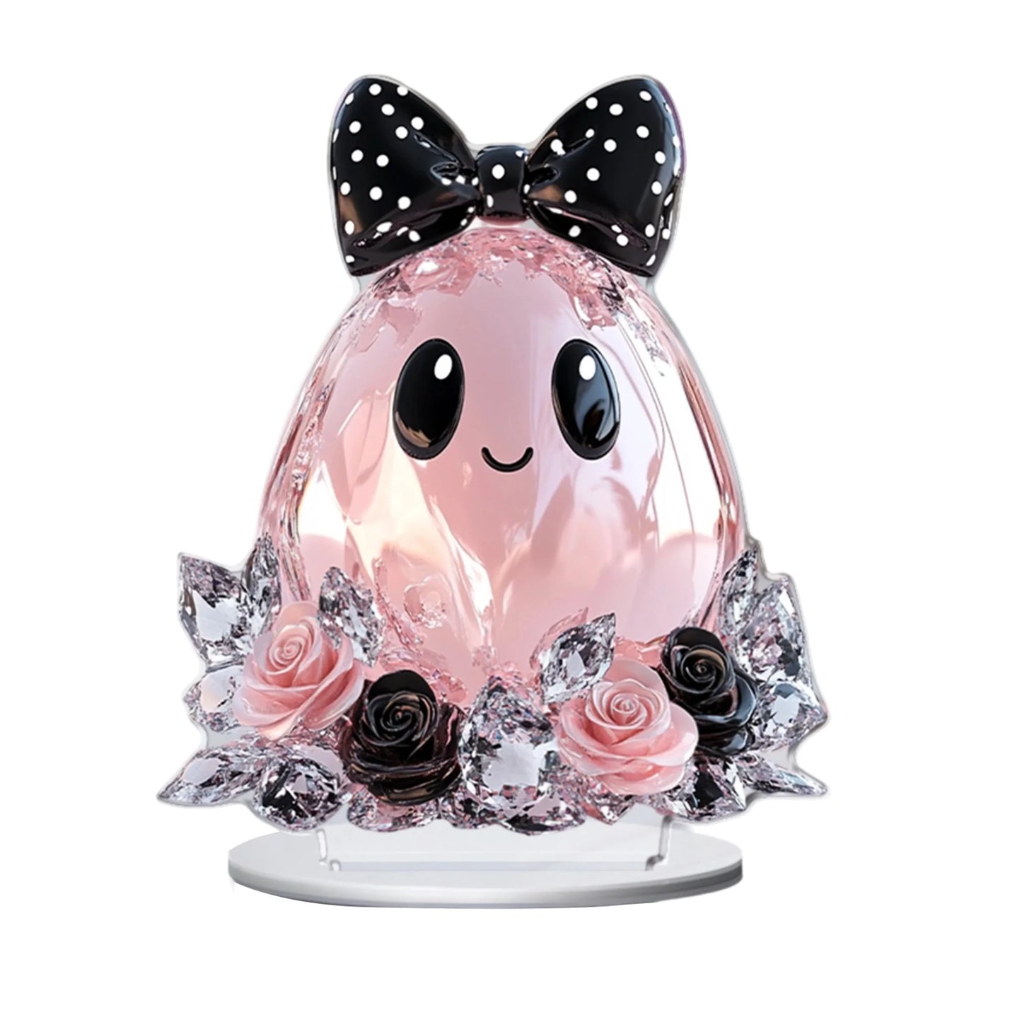 Halloween Party Decorations Spooky Acrylic Crystal Pumpkin 2D Flat Statue Ornament Table Centerpiece for Home Décor