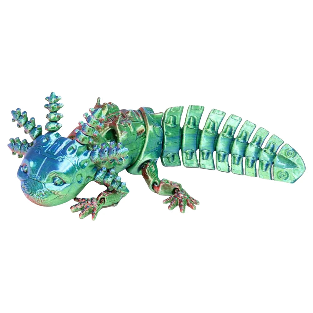 Articulated Mechanical Axolotl Figurine Collectible Axolotl Fidget Toy Executive Desk Toy for Stress Relief Home Decor