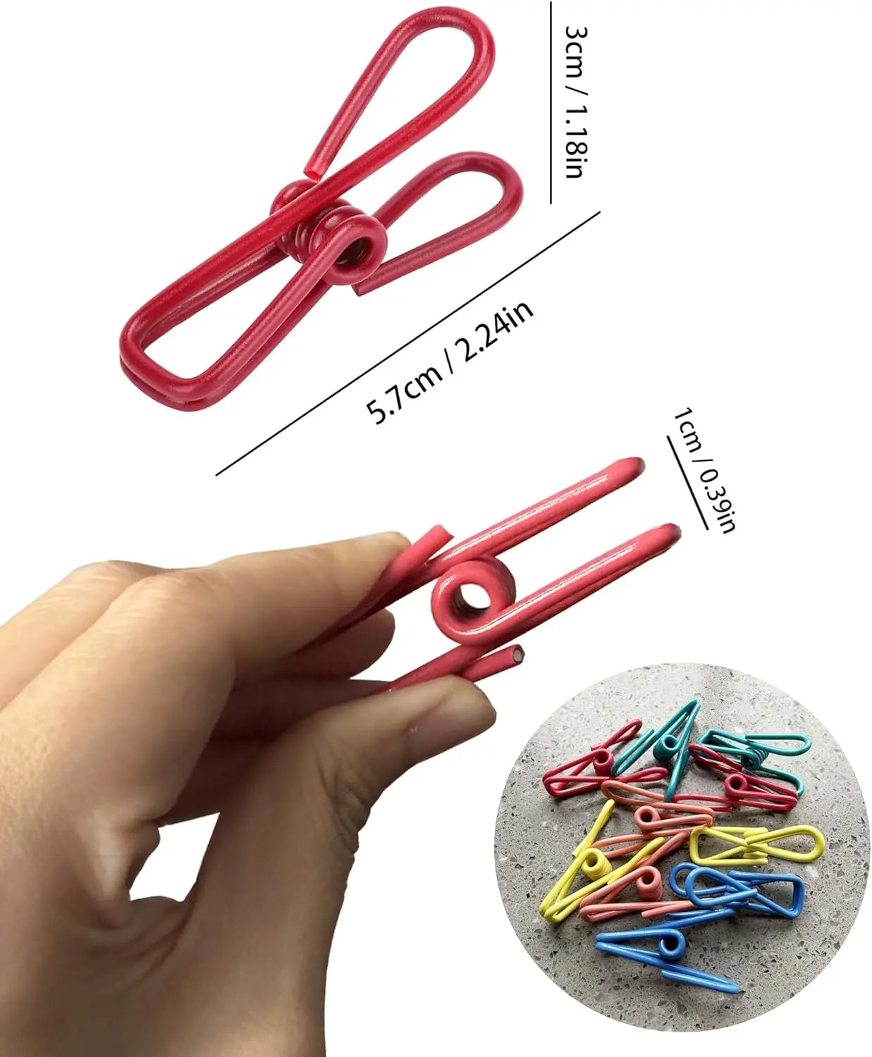 Multipurpose 2 in Chip Bag Clips 10 Pack Metal Clips for Kitchen Food Storage, Laundry Hanging, Bag Chip Bag Sealing