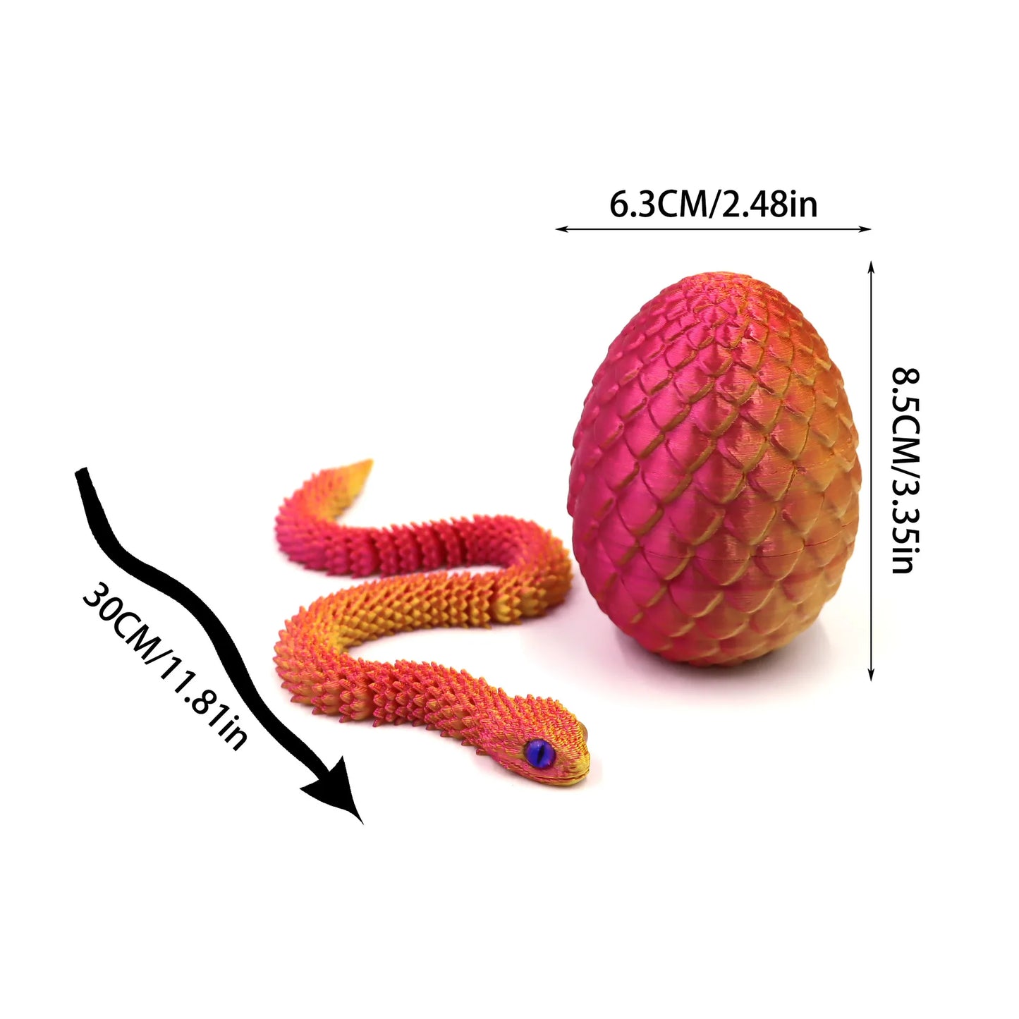 3d Printed Toys Home Decoration Desktop Decorations Anime Figures Articulating Home Decor Items 3D Printing Snake Eggs Rotating