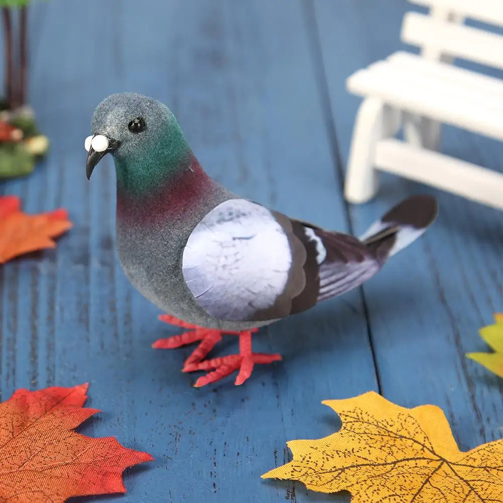 Miniatures Bird Figurines Art Crafts Foam Small Pigeon Artificial Imitation Handmade Beautiful Handcrafts Christmas Decorations