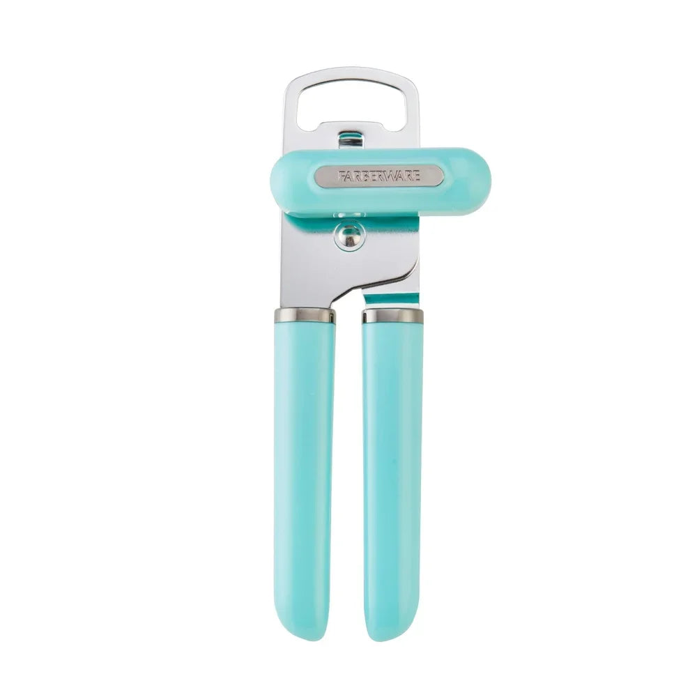 Professional Can Opener Bottle Opener with Easy Turn Knob Ergonomic Grip Compact Kitchen Tool Stainless Steel
