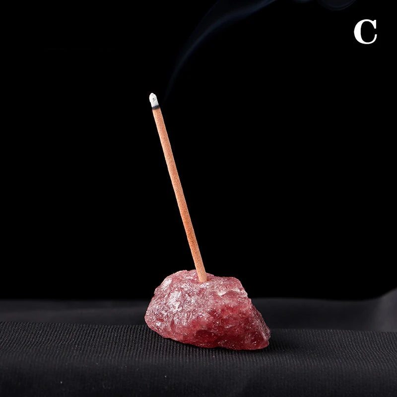 2-3cm Natural Crystal Amethyst Rose Quartz Raw Stone Incense Holder Irregular Ore Mineral Specimen Energy Healing Home Decor