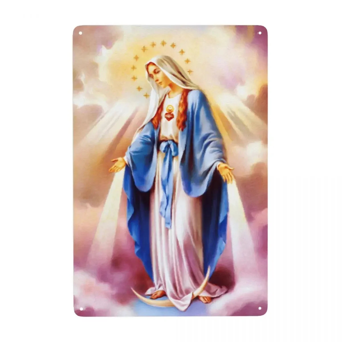 Retro Virgin Mary Of Guadalupe Metal Tin Sign - Custom Mexico Catholic Saint Plaque, Pub Cafe Yard Home Decor