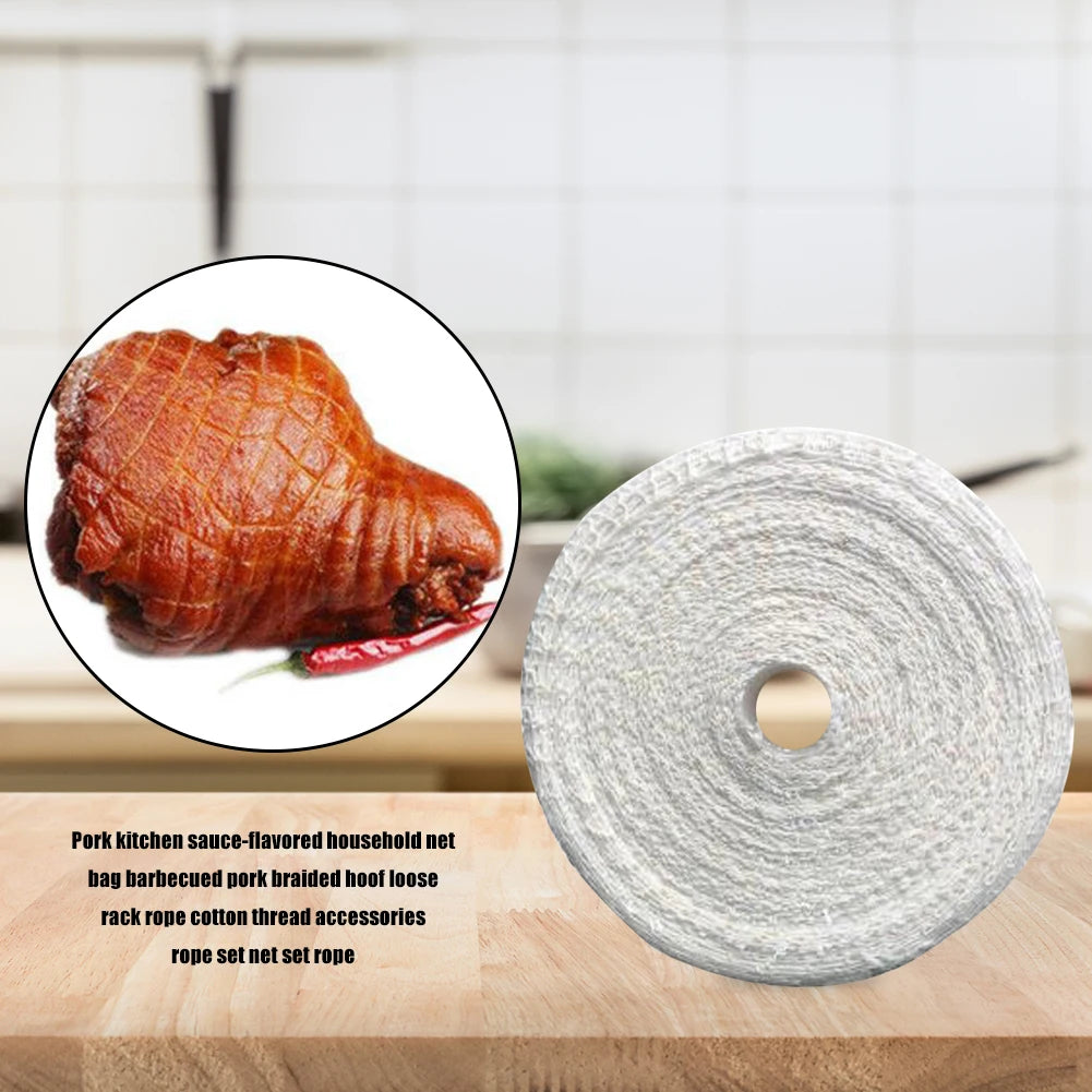 1/3m Roll Meat Netting Pork Kitchen Sauce Fragrant Household Net Bags Butcher Cotton Thread Accessories Rope