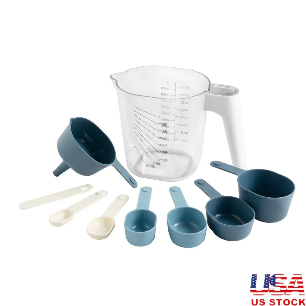 9-Piece Stackable Measuring Tools Set Cooking Baking Mixing Kitchen Utensils