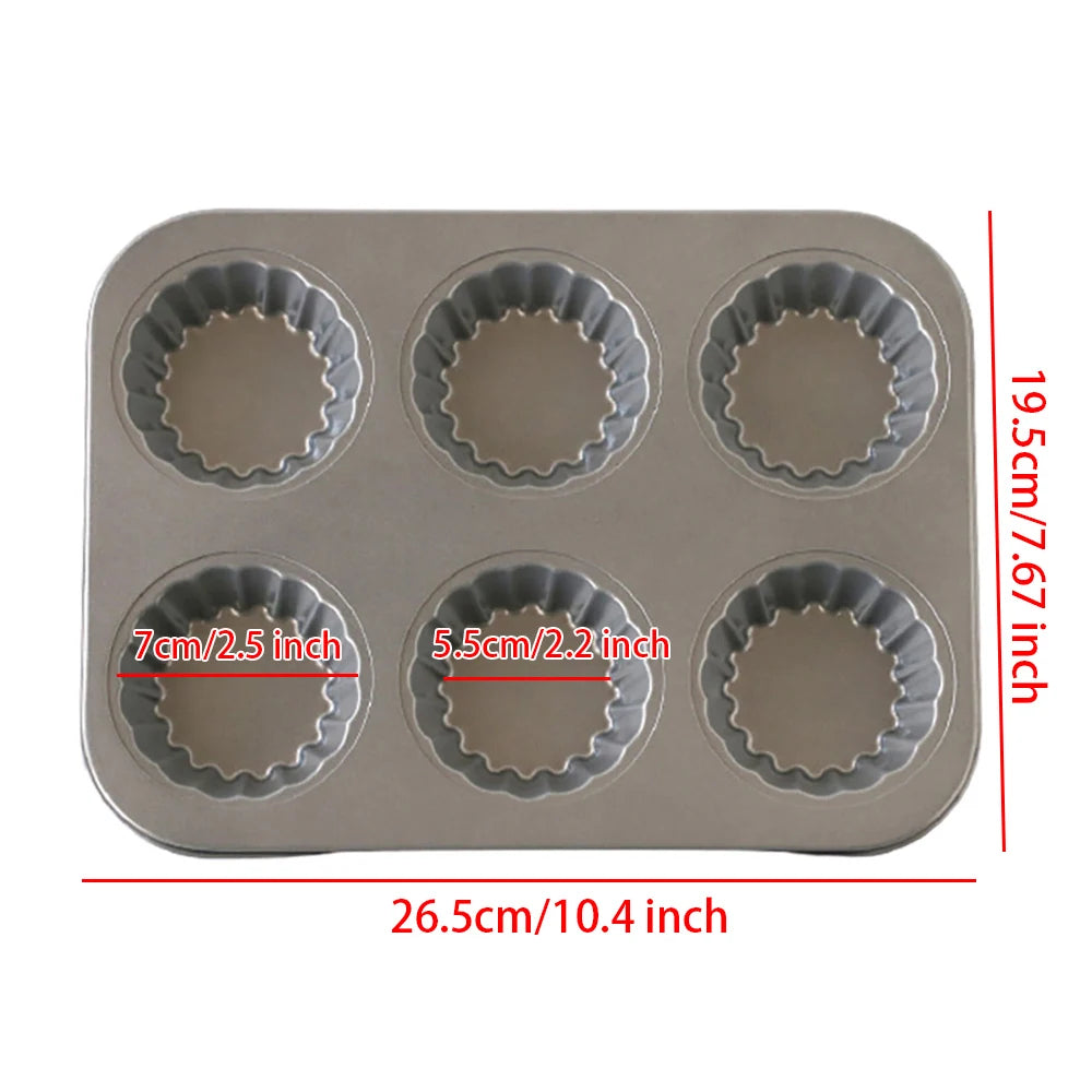 Carbon Steel Flower Lace Bakeware Mold Mini Cupcake Biscuit Mold DIY Mould Cookie Fruit Egg Tart Kitchen Pastry Baking Tool