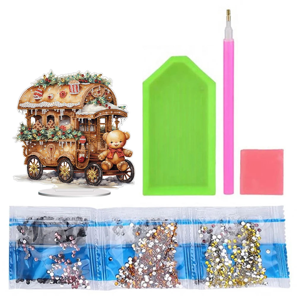 Special Shape Diamond Painting Table Decor Diamond Art Table Decor Christmas Crystal Painting Desktop Kit Gift for Christmas