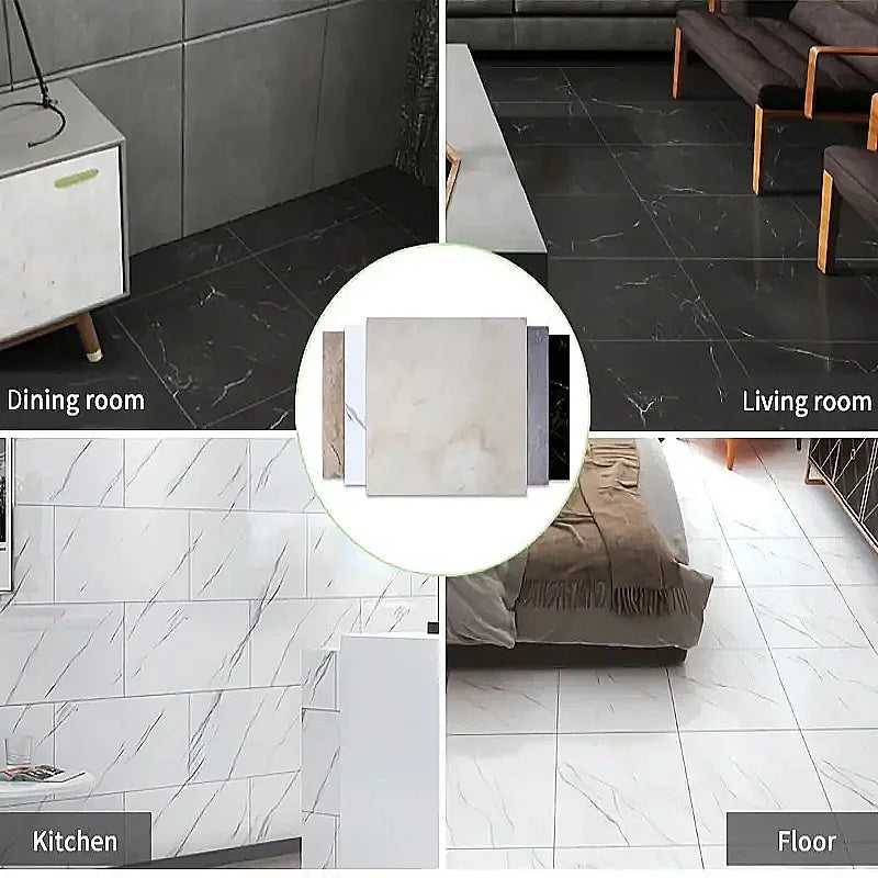 30PCS Peel - off Thickened Floor Stickers: Imitation Marble for Furniture Decoration