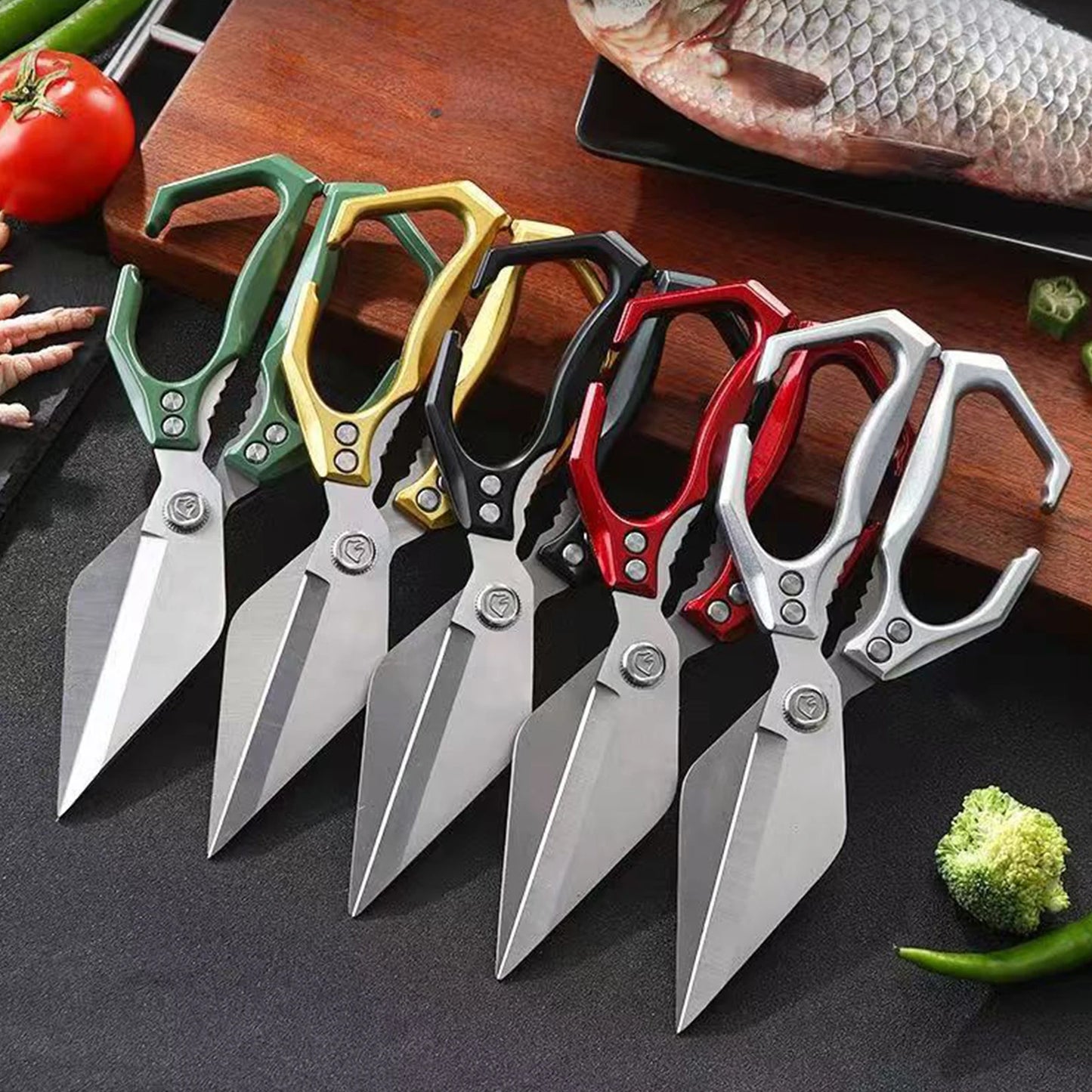 Kitchen Shears Stainless Steel Kitchen Scissors Poultry Scissors for Chicken/Poultry/Fish/Meat/Vegetables/Herbs/BBQ