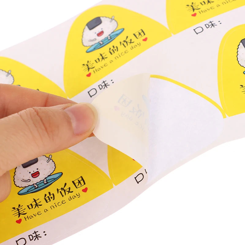 80Pcs Triangle Rice Ball Packing Bag Stickers Nori Seaweed Onigiri Sushi Bag Stickers Sushi Making Mold Tools Bento Accessories
