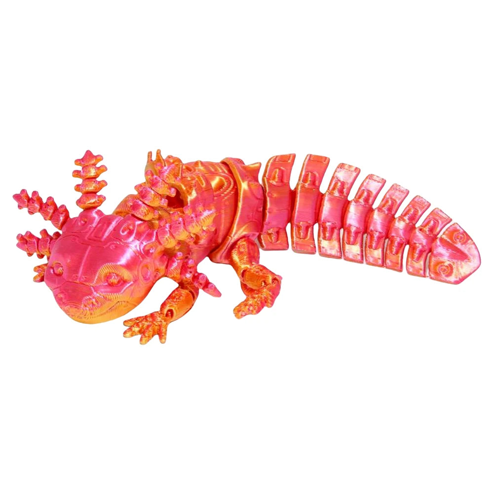 Articulated Mechanical Axolotl Figurine Collectible Axolotl Fidget Toy Executive Desk Toy for Stress Relief Home Decor