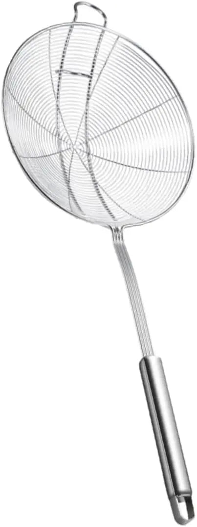 Large Stainless Steel Slotted Spoon with Hook Multi-Purpose Kitchen Strainer for Pasta and Fried Foods for Cooking and Frying