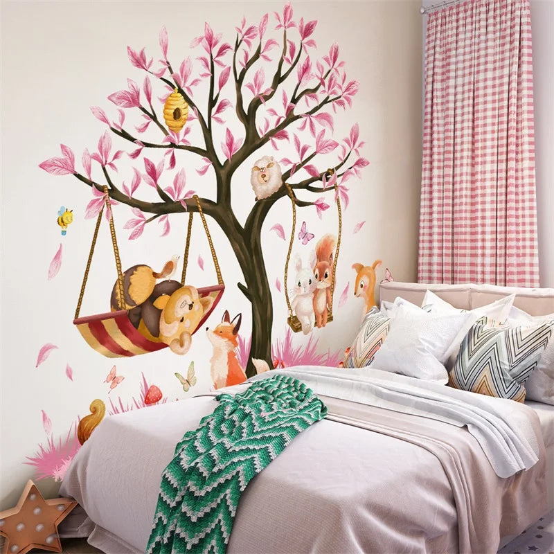 Children s Room Decor Adorable Animal Forest Wall Decals Easy to Apply and Remove Nursery Wall Art for Kids