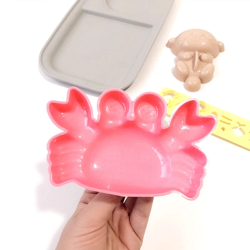 4PCS DIY Sandwich Rice Ball Mold Cartoon Marine Animals Sushi Mold Kitchen Gadgets Baby Kids Breakfast Sushi Bento Accessories