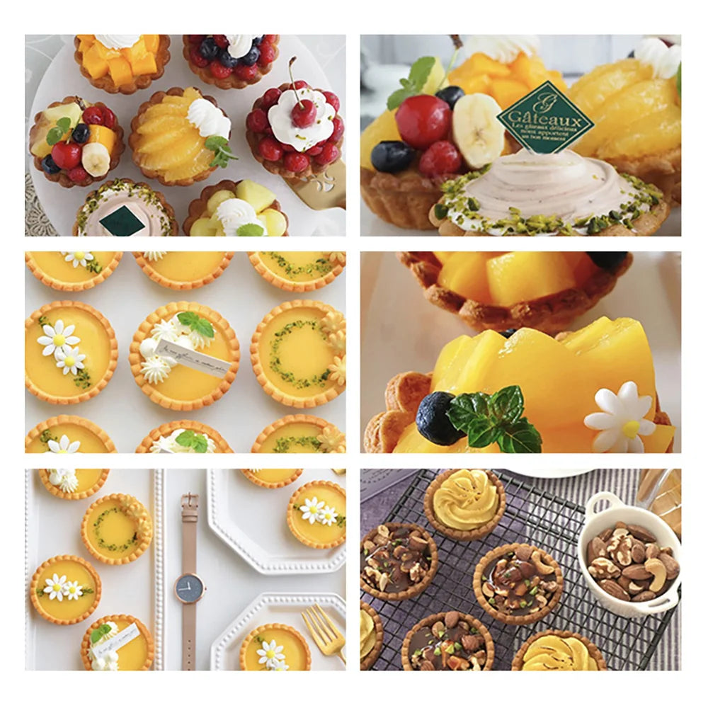 Carbon Steel Flower Lace Bakeware Mold Mini Cupcake Biscuit Mold DIY Mould Cookie Fruit Egg Tart Kitchen Pastry Baking Tool