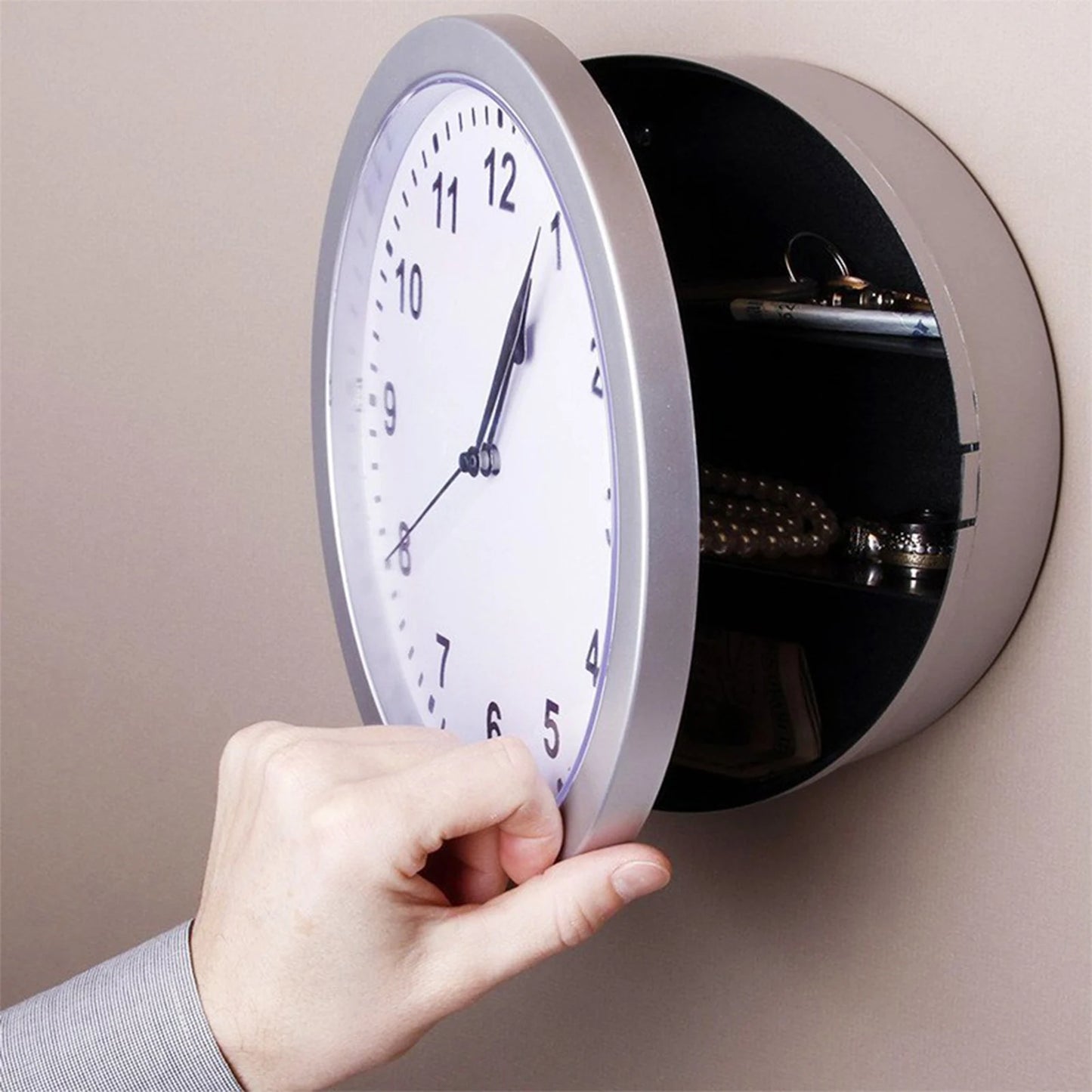 Safe Hidden Money Wall Clock Creative Jewelry Clock box for Living Room Storage with Secret Compartment Modern Home Decor