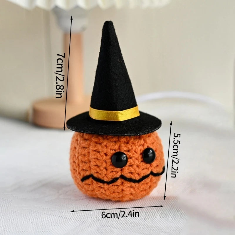 Halloween Pumpkins Crochet Punpkin Ghost Sunflower Desktop Ornament Decoration Halloweren Gift Potted Plant Summerween