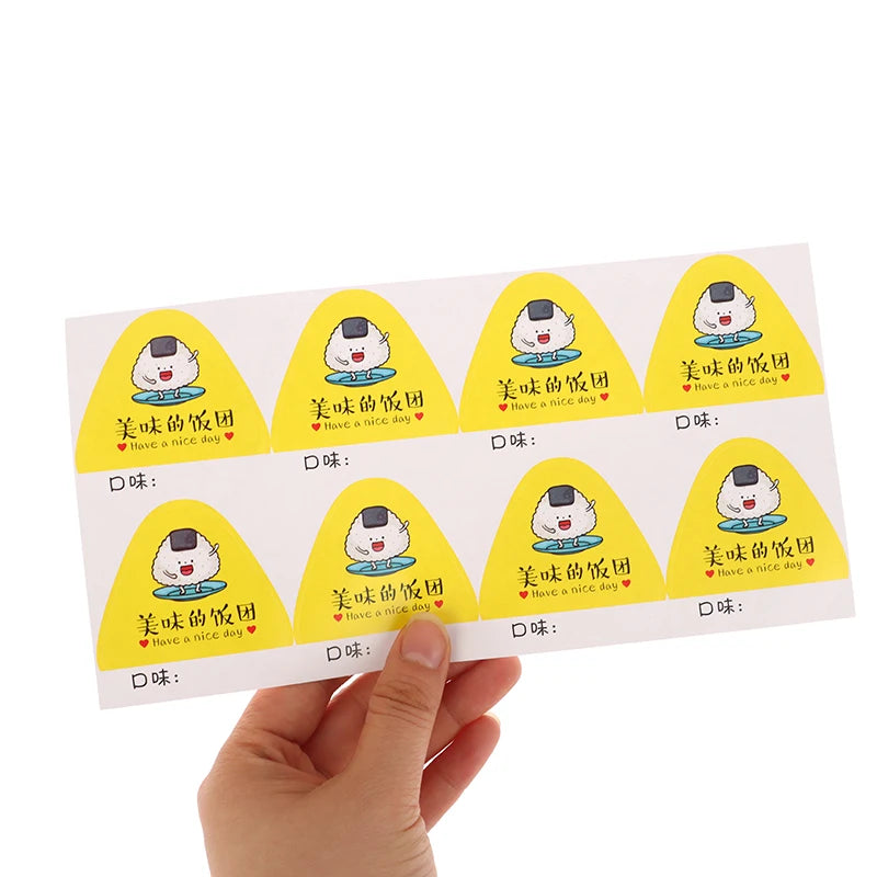 80Pcs Triangle Rice Ball Packing Bag Stickers Nori Seaweed Onigiri Sushi Bag Stickers Sushi Making Mold Tools Bento Accessories