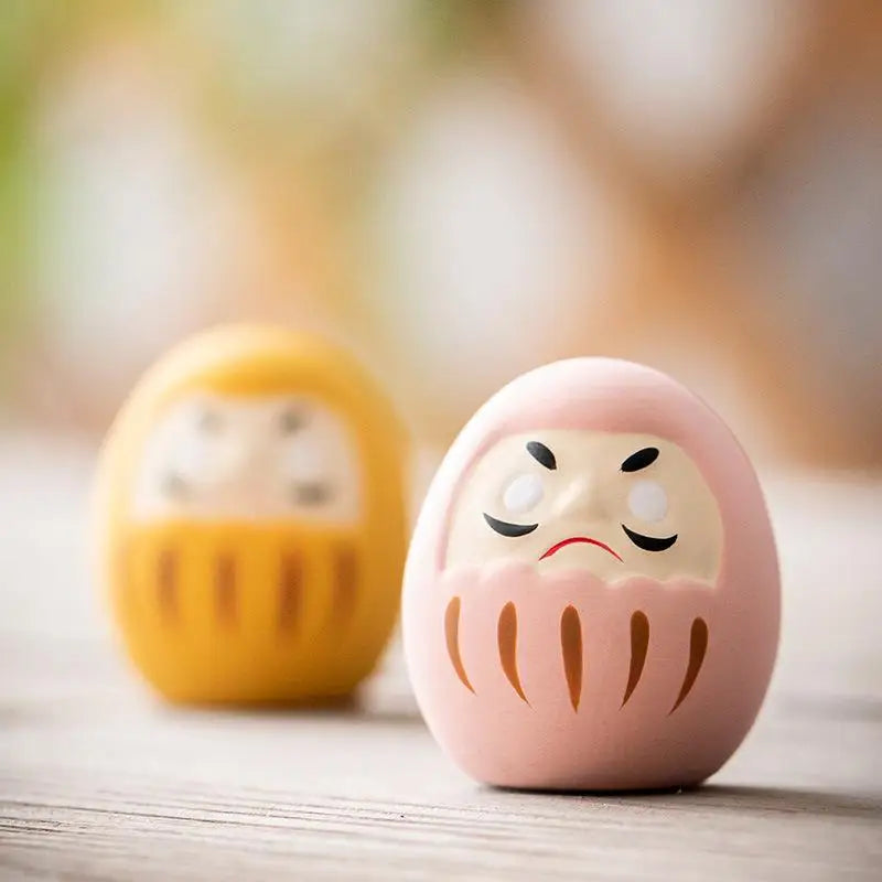 Japanese Ceramic Daruma Statue Daruma Tumbler Crafts Lucky Fortune Ornament Landscape Daruma Doll Fengshui Home Decor Gift