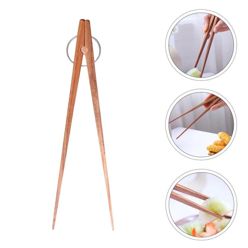 Food Clip Kitchen Tongs Things for Kitchens Cooking Clamp Tweezers Utensils Household Toasters Wooden