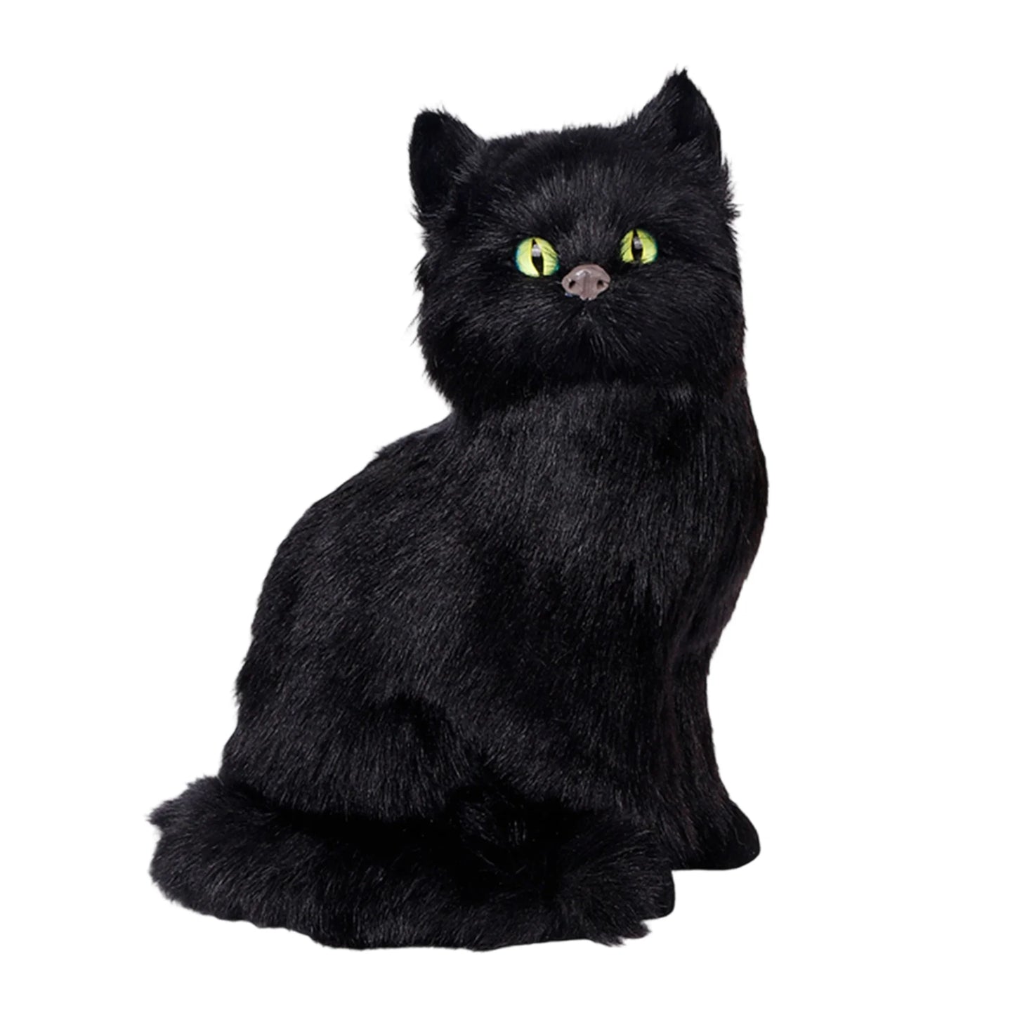 Halloween Black Cat Figurines Set of 3 Spooky Decorations for Home Office Party Miniature Cat Ornaments for Table Display