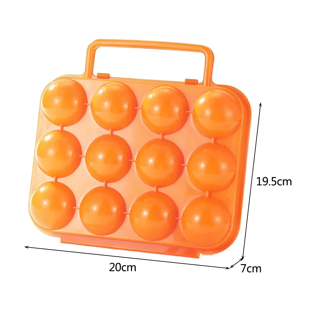 12 Grid Kitchen Organizer Case Portable Outdoor Eggs Carrier Protection Box