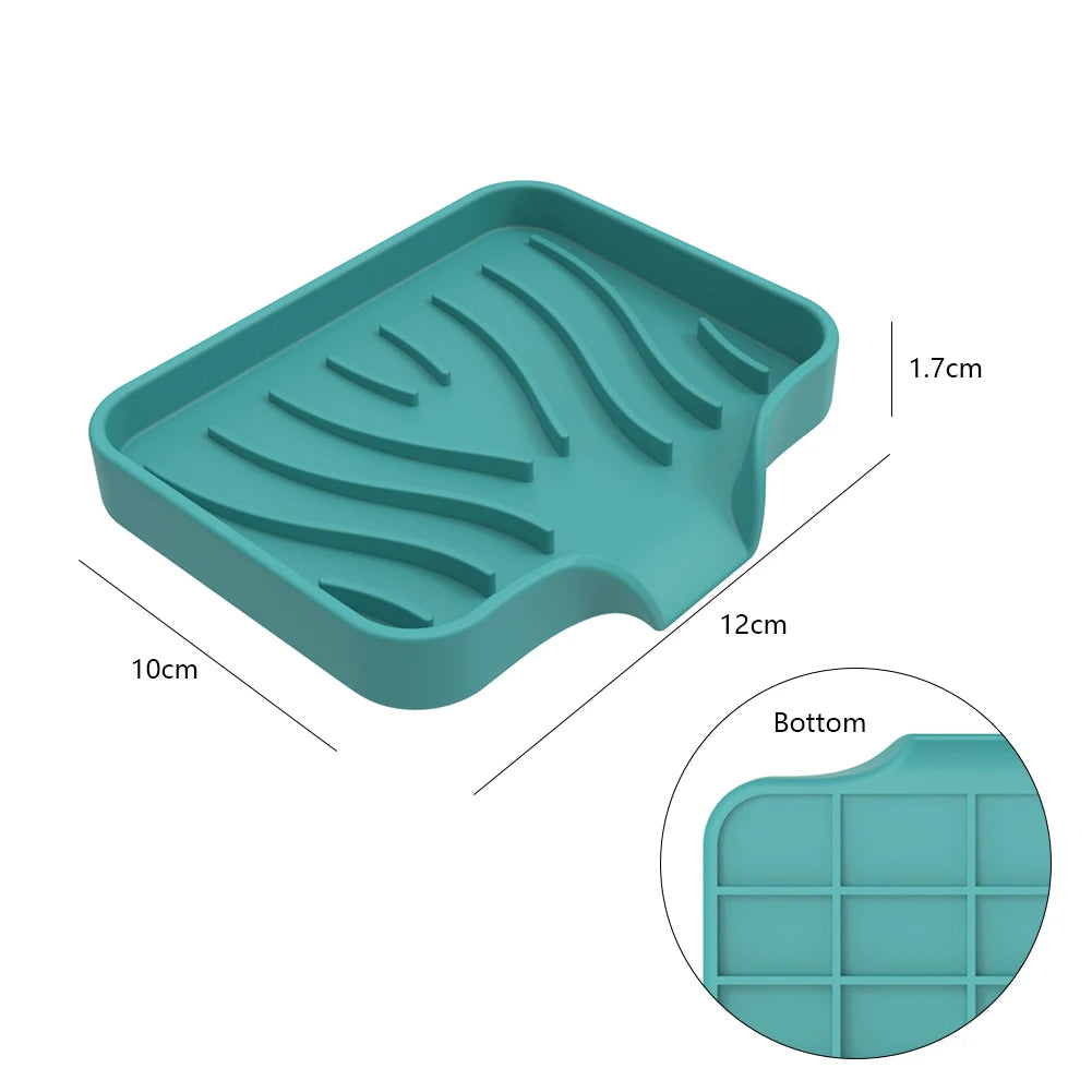 Silicone Drain Pad Countertop Protector Water Splash Catcher Mats Double-sided Faucet Splash Guard Tray Bathroom Kitchen Gadgets