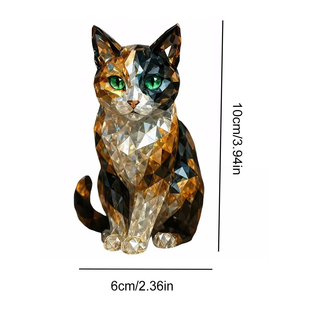 Creative Fake Crystal Mini Collectible Art Clear Statue Resin Animal Artwork Sculpture for Home Office Shelf Desk Table Decor