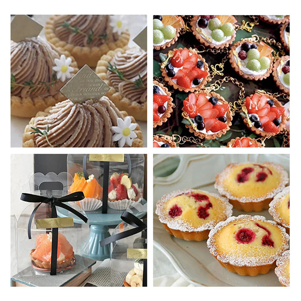 Carbon Steel Flower Lace Bakeware Mold Mini Cupcake Biscuit Mold DIY Mould Cookie Fruit Egg Tart Kitchen Pastry Baking Tool