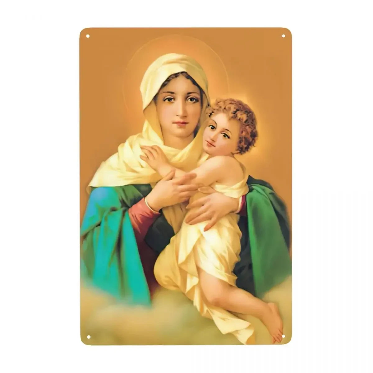 Retro Virgin Mary Of Guadalupe Metal Tin Sign - Custom Mexico Catholic Saint Plaque, Pub Cafe Yard Home Decor