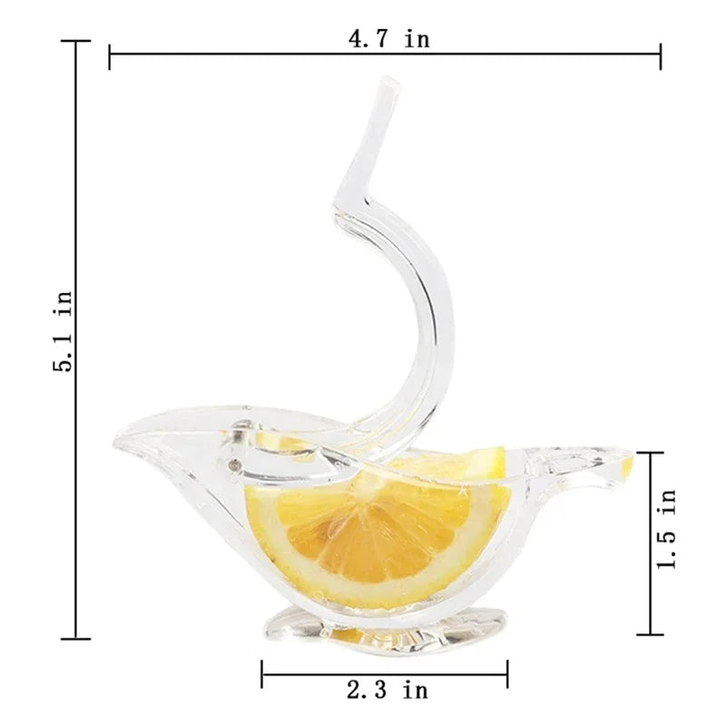 3/2/1PC Kitchen Home Slip Tool Press Squeeze Fruit Mini Manual Juicer Bird Shape Transparent Portable Orange Lemon Manual Juicer